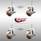 Service Caster 3 Inch 316SS High Temp Glass Filled Nylon 3/8 Inch Stem Caster Set Brake SCC SS316TS20S314-GFNSHT-TLB-381615-4 - alternate 2